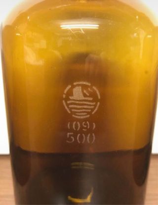 3 Boccette Vetro Farmacia 500ml Vintage