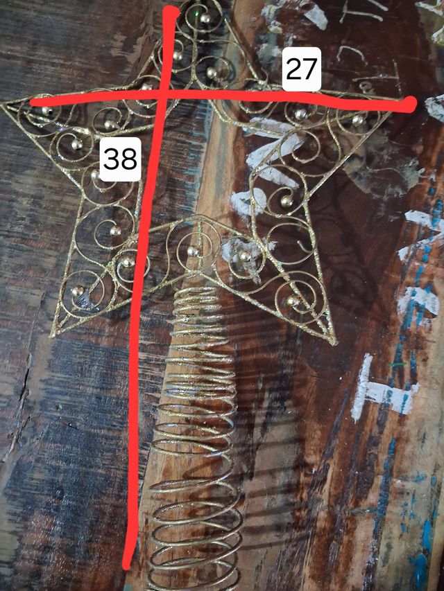 Punta Stella Albero Natale Dorata