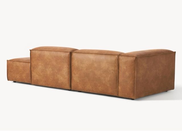 Sofá modular Westwing Lennon cuero marrón