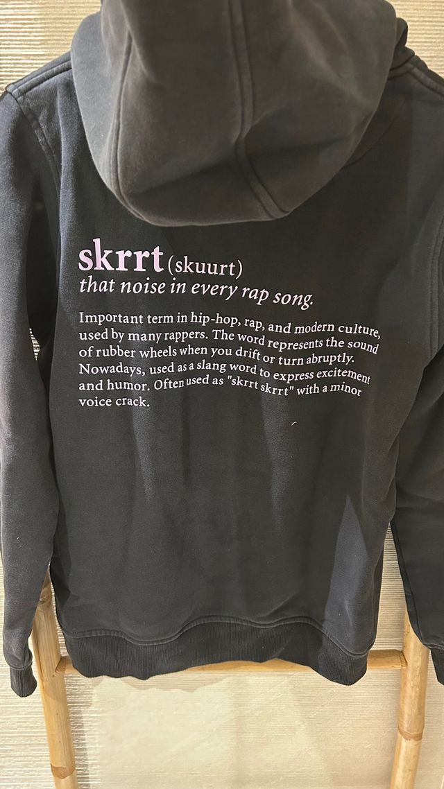 Sudadera con capucha negra talla S