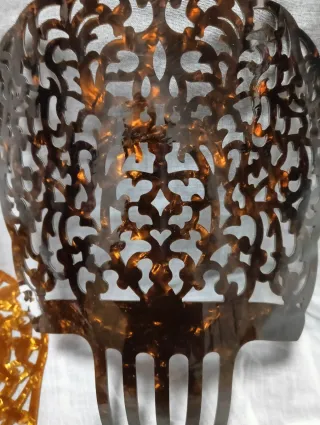 Conjunto mantilla, peineta y complementos