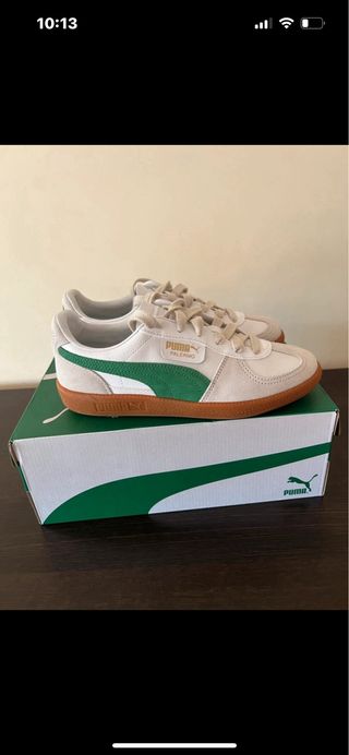 Zapatillas Puma Palermo Blancas y Verdes