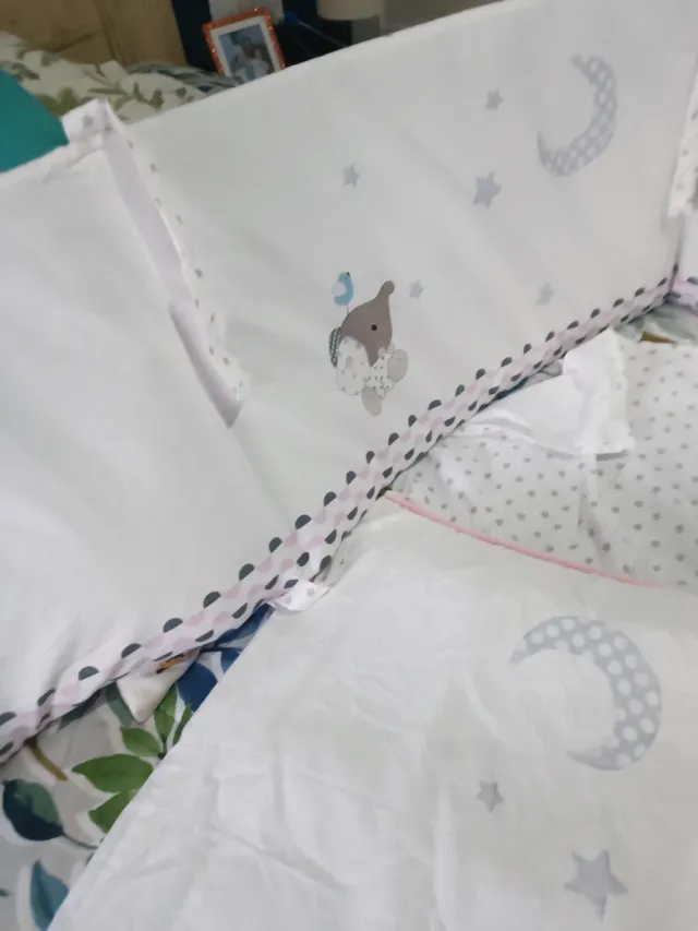 Edredón y chichonera cuna ositos