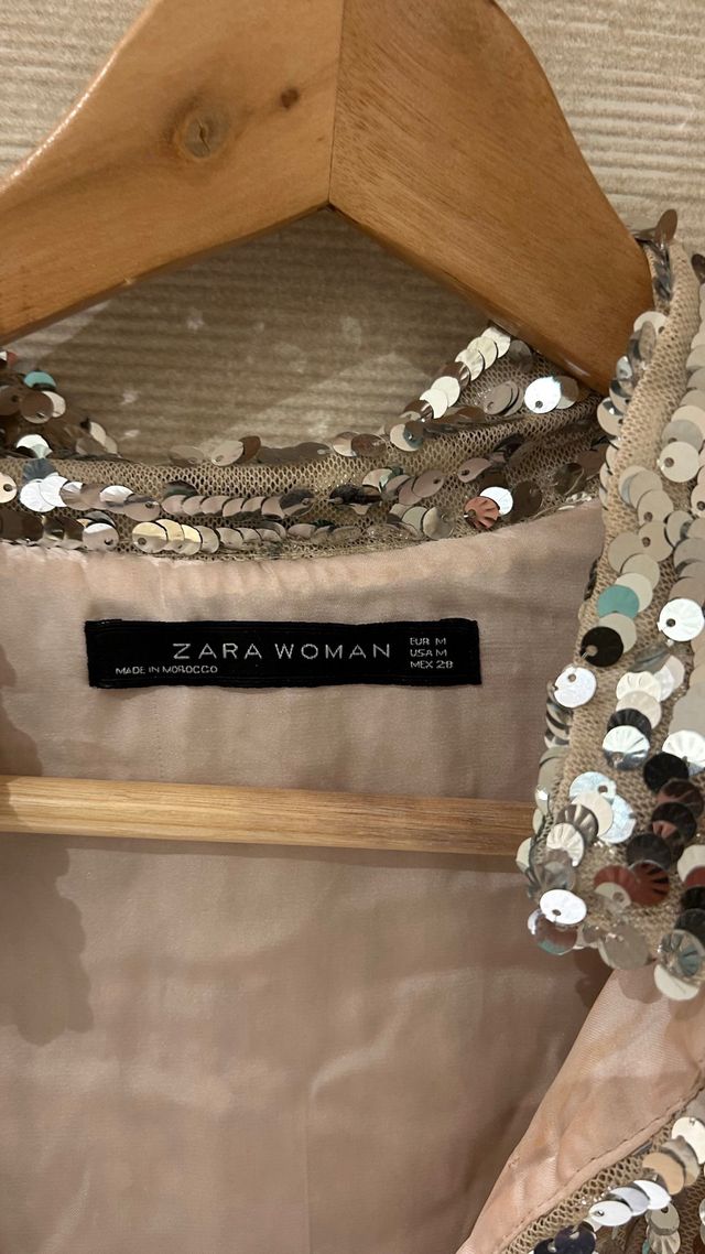 Vestido Zara lentejuelas M