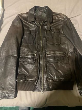 Cazadora Piel Massimo Dutti Talla M