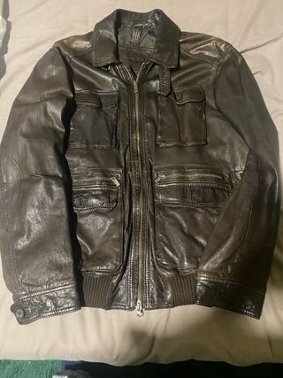 Cazadora Piel Massimo Dutti Talla M