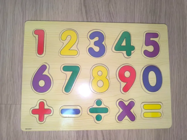 Puzzle Números Madera Nuevo