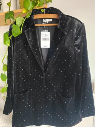 Americana Terciopelo Green Coast Estampada