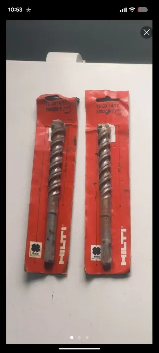 Pack Lote caja herramientas brocas hilti escofina
