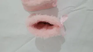 Stivaletti rosa con pelliccia