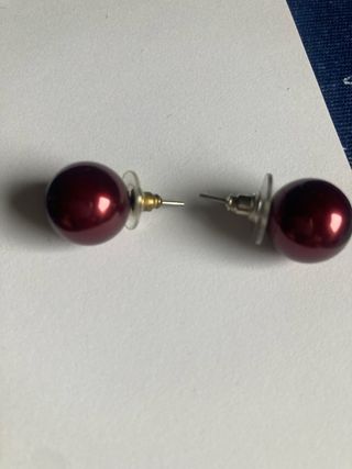 Pendientes bolas granates