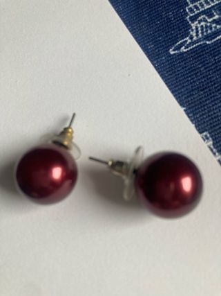 Pendientes bolas granates