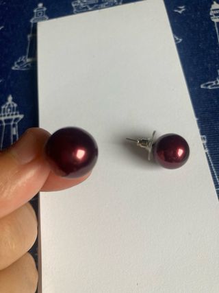 Pendientes bolas granates