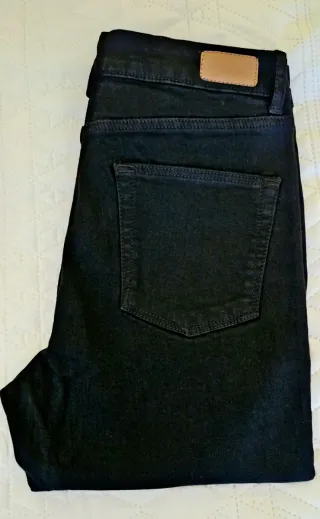 Pantalón vaquero negro slim Kiabi T.40/30L