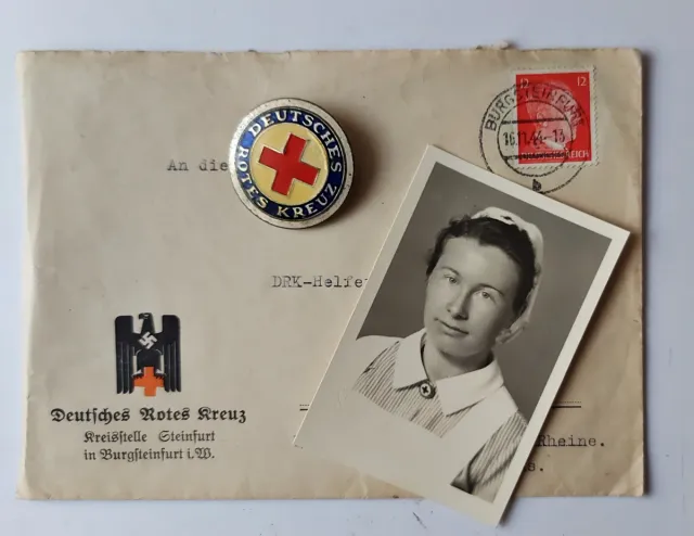 Lote Cruz Roja Alemana DRK Insignia Foto Sello