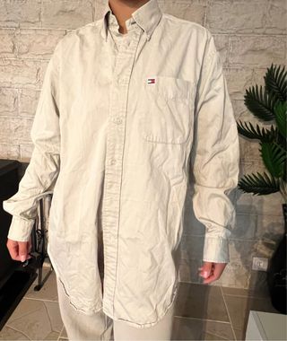 Camisa Tommy Hilfiger Beige Talla S colmera