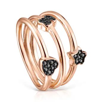 ANILLO DE PLATA VERMEIL ROSA TOUS. Nuevo.