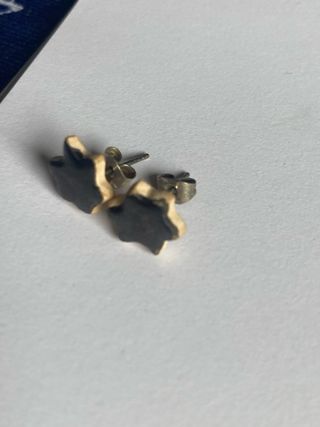 Pendientes de cerámica negros