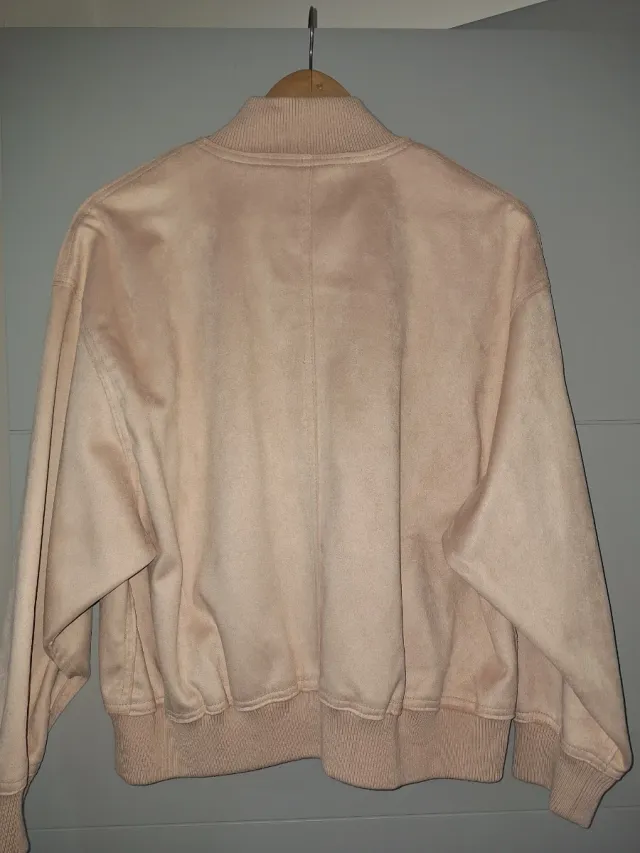Bomber antelina beige/rosa