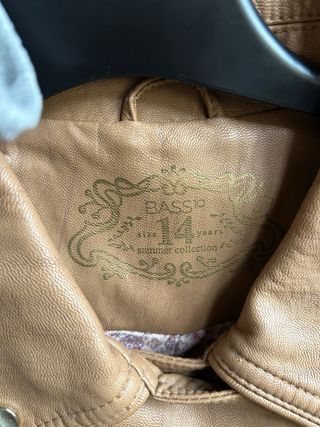 Chaqueta efecto piel marrón TALLA 14