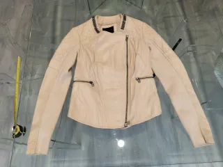 Cazadora cuero Goes beige