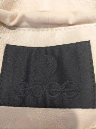 Cazadora cuero Goes beige