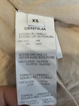 Cazadora cuero Goes beige