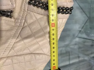 Cazadora cuero Goes beige