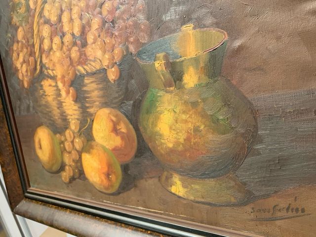 Bodegón pintura firma y autor original(sa Feliu)