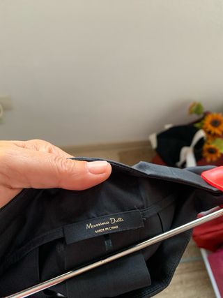 Falda larga azul marino Massimo Dutti