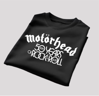 Camiseta Motorhead 50 Anos Rock & Roll Unisex