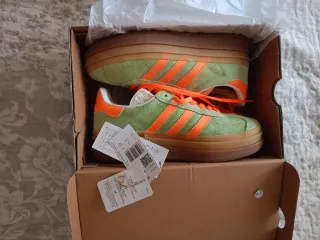 Adidas Gazelle Bold Verde Naranja