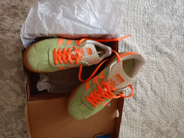 Adidas Gazelle Bold Verde Naranja