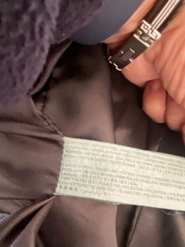 Cazadora Piel cálidad Mango Negra XS