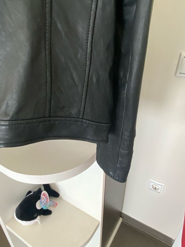 Cazadora Piel cálidad Mango Negra XS