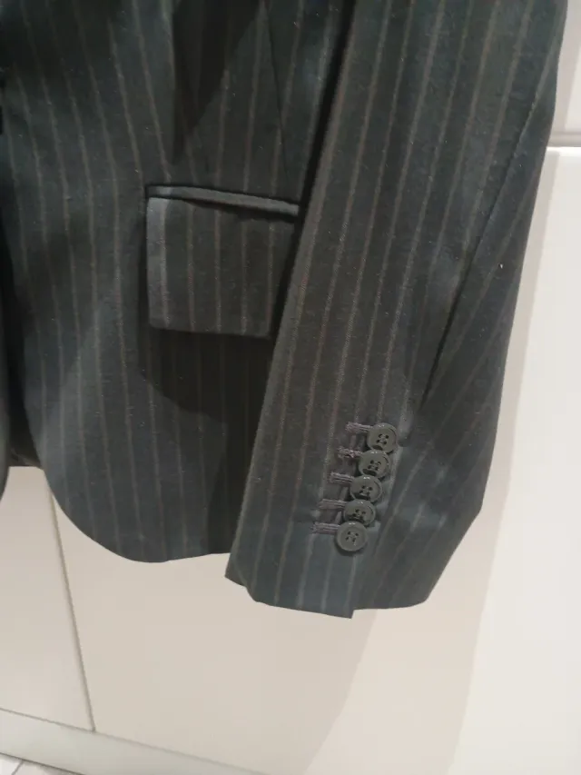 Blazer Zara Mujer Raya Gris