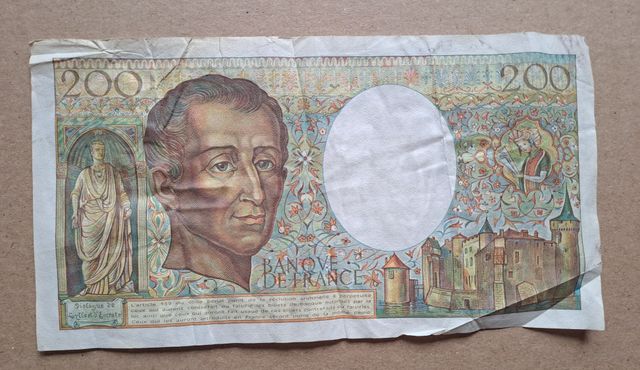Billete de 200 francos