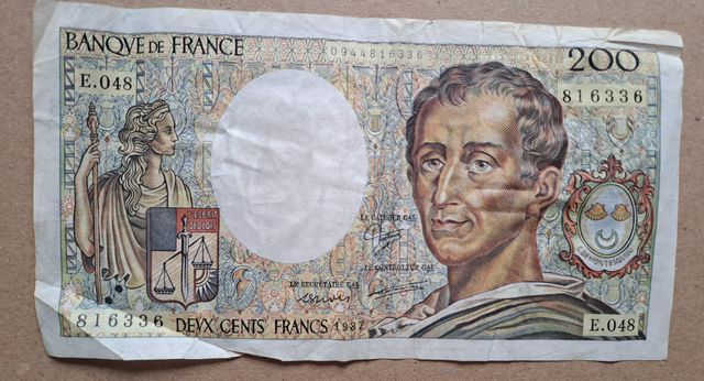 Billete de 200 francos