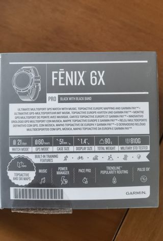 Garmin Fenix 6X Pro 51mm Negro
