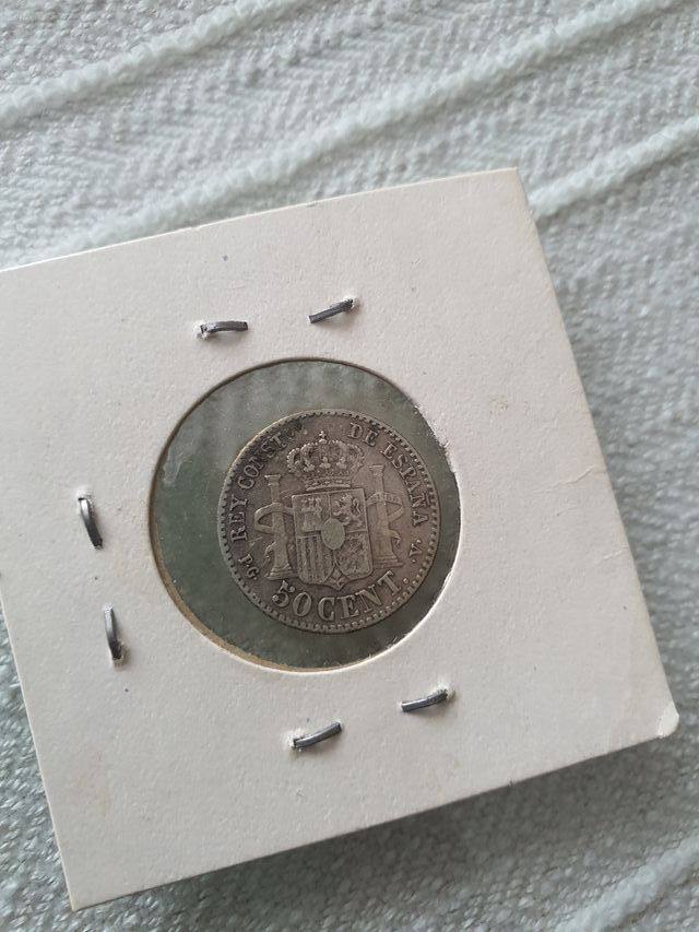 Alfonso XIII 50 Céntimos Plata 1894 *4