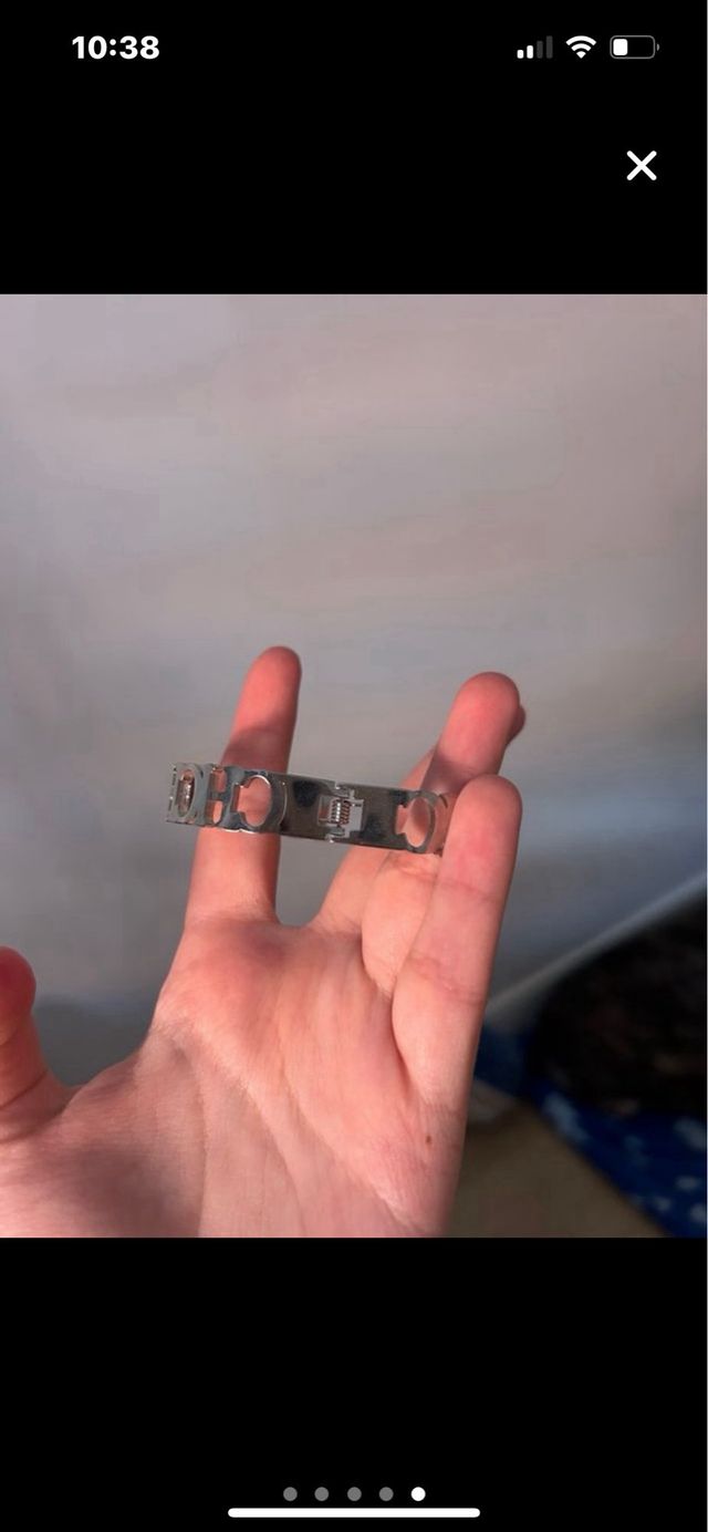 Pulsera de acero plateada