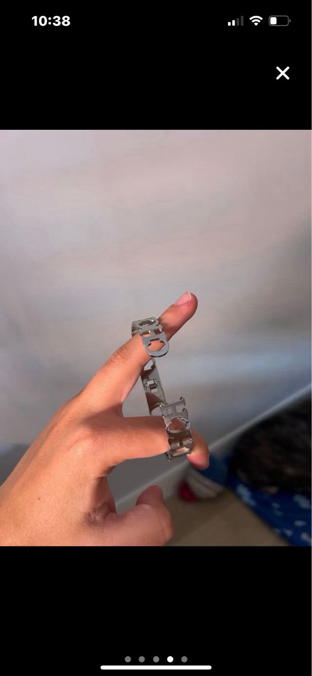 Pulsera de acero plateada