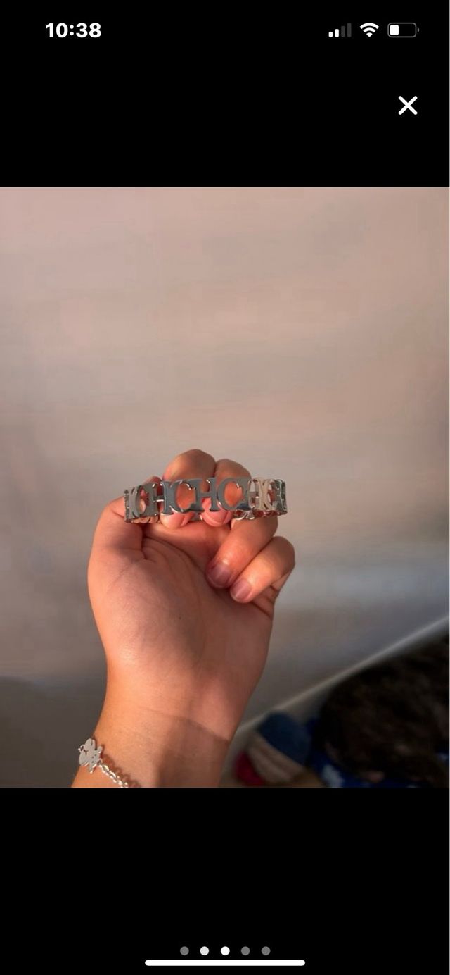 Pulsera de acero plateada