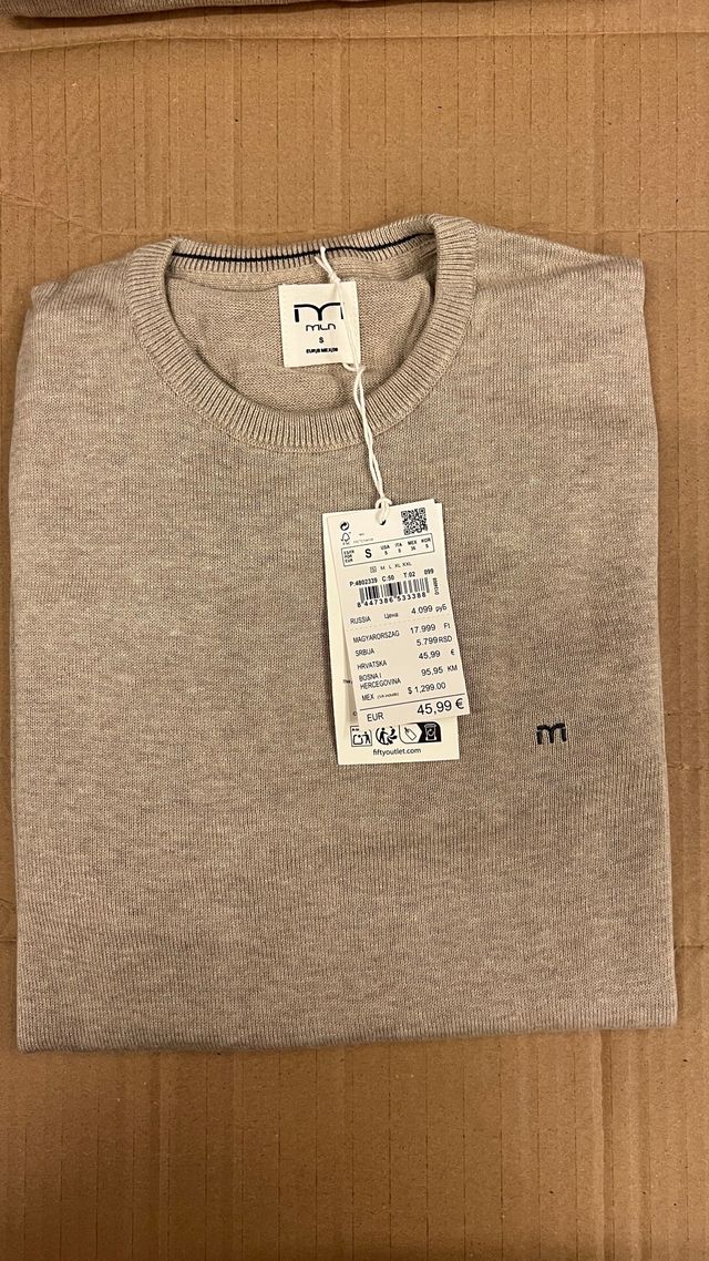 Jersey Milano Talla S Beige