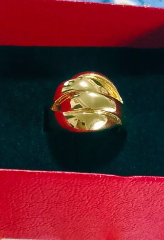 Anillo Laminado en oro 24k