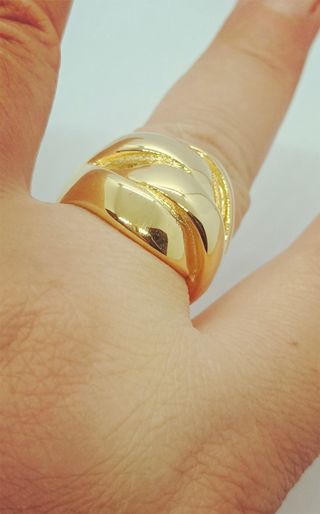 Anillo Laminado en oro 24k