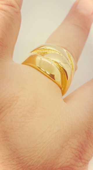 Anillo Laminado en oro 24k