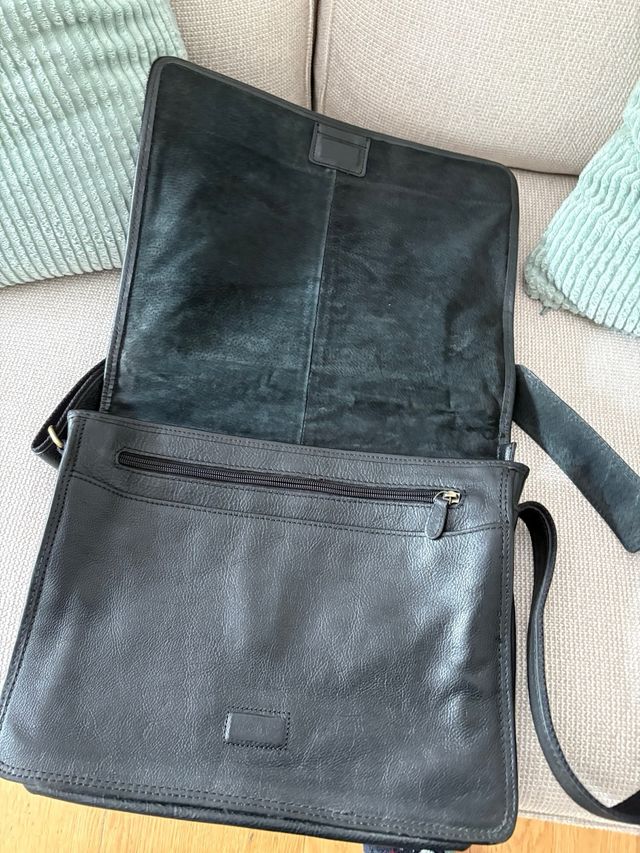 Bolso bandolera unisex piel Katana negro