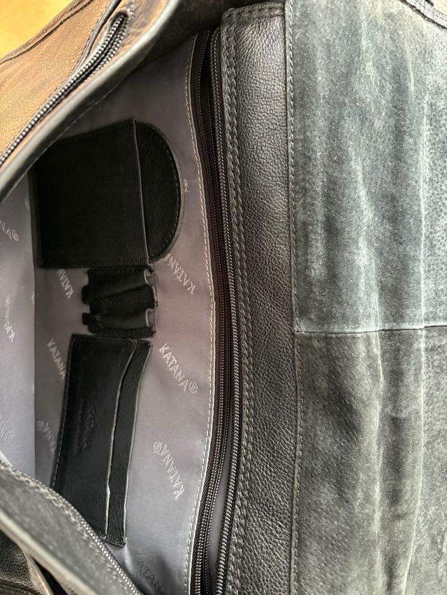 Bolso bandolera unisex piel Katana negro