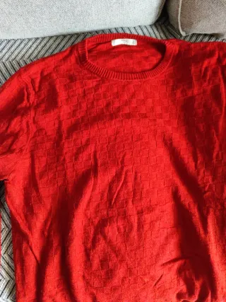 Jersey Mango Rojo Cuadros